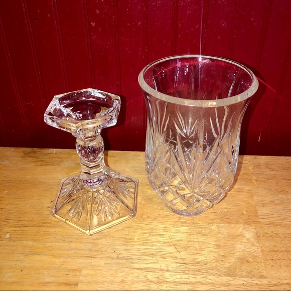 Cut crystal candle holder - Picture 3 of 4